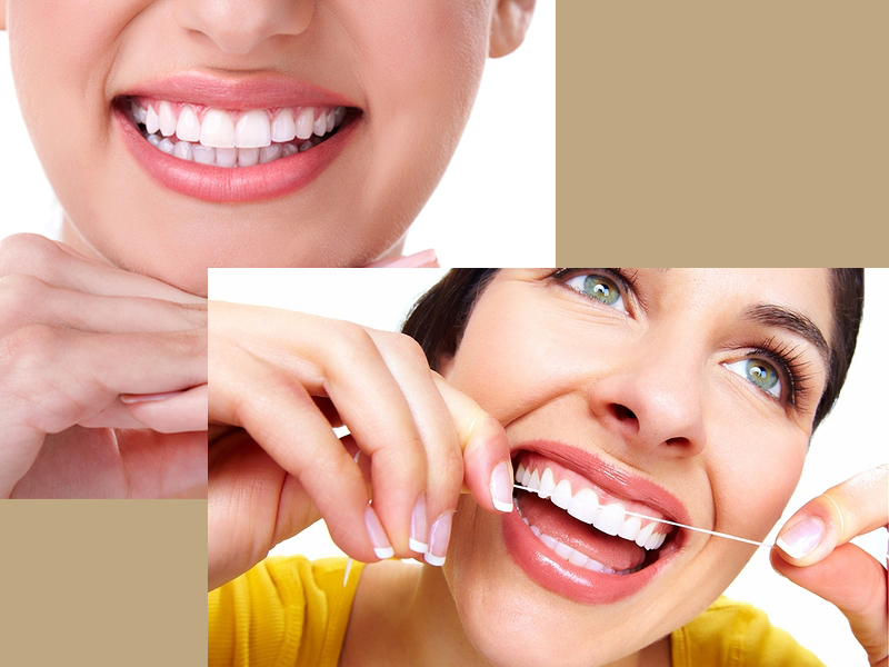 Home dental care — brushing and flossing
